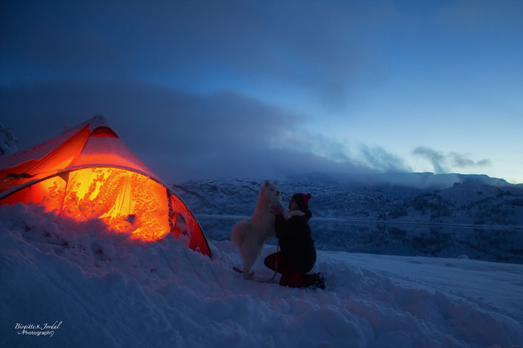 Mi fyrste vinterovernatting på fjellet!